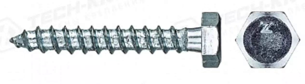 Шуруп Tech-Krep 6х40мм сантехническая, 4 шт