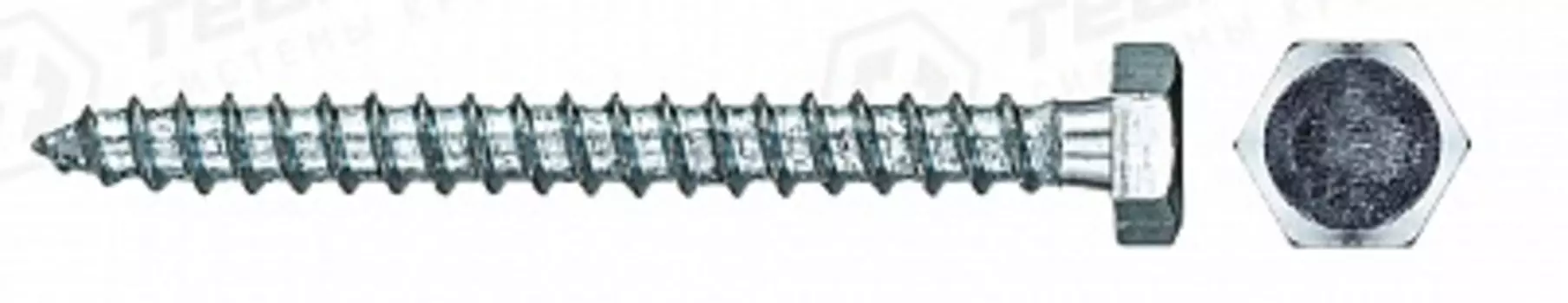 Шуруп Tech-Krep 6х60мм сантехнический, 4 шт