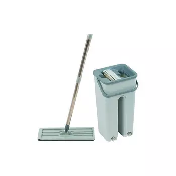 Швабра для пола с насадкой из микрофибры и ведром Clean hands