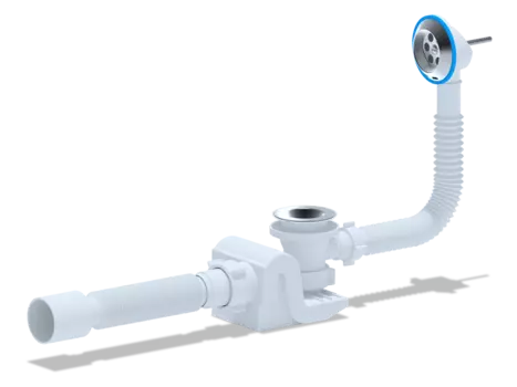 Сифон Ани "Бриг" для ванны с выпуском и переливом 1 1/2"