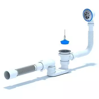 Сифон Ани для ванны с вып/перплоский с трубой 40/50 E055