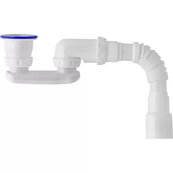 Сифон для душевого поддона регулируемый 1.1/2"х40 (нержавеющий выпуск) G22 Юникорн c унив.г.т.