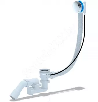 Сифон с переливом п/а регулируемый 520мм (ручка ABS-пластик)