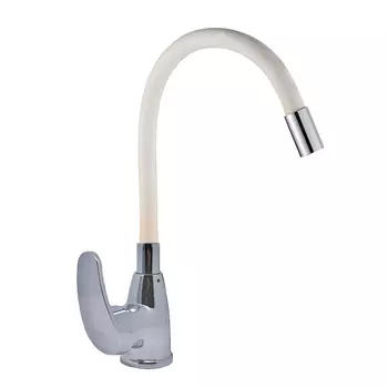 Смеситель для кухни Floe с гибким белым изливом FK234-GW