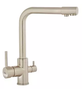 Смеситель для кухни ОПТИМА к35 мм, с выходом под фильтр, САТИН, О4759S