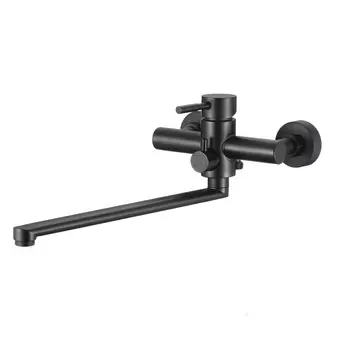 Смеситель для ванны BALEAR с длинным изливом, артикул 13221BLB, черный