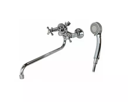 Смеситель для ванны Rar Vienna излив 350 мм, с аксессуарами, хром