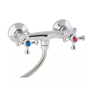 Смеситель ОПТИМА душевая кабина маховик металл., О5516