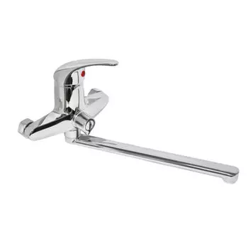 Смеситель ОПТИМА ванна 40 мм, дивертор к/б в теле, излив 30 см, L, ОВ2005