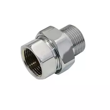 Соед. прям. г/ш 1" с накид. гайкой для п/с хром. СТМ ТЕРМО