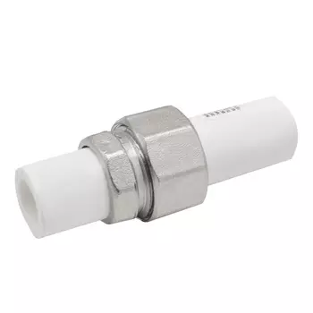 Соединение разъемное в сборе PPR наружное/наружное присоединение 20, белый, RTP