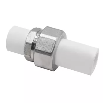 Соединение разъемное в сборе PPR наружное/наружное присоединение 25, белый, RTP