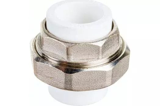 Соединение разъемное в сборе PPR внутреннее/внутреннее присоединение 25, белый, RTP