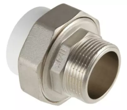 Соединитель полипропиленовый Valtec разъемный с переходом на наружную резьбу 20х1/2"