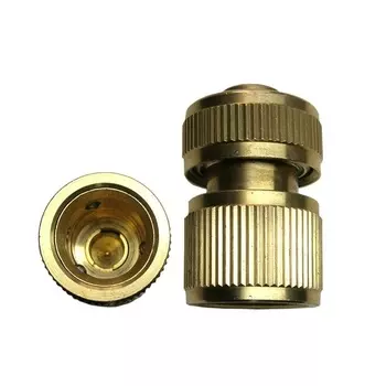 Соединитель с автостопом, латунь, 3/4''