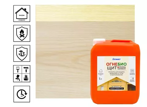 Состав огнебиозащитный Оптимист Огнебиощит-1, 5 л