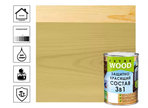 Состав защитно-красящий 3в1 FARBITEX PROFI WOOD EXTRA, тик, 0,8 л