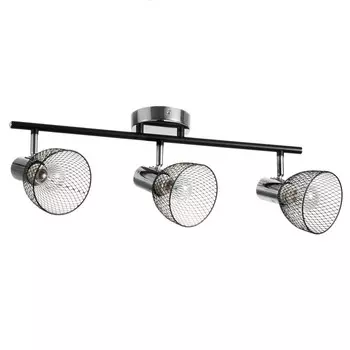 Спот DA5929/3 BK+CR черный/хром 3x60Вт E14 h195, HN22