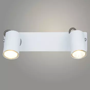 Спот L08006/2 WT+CR белый, хром 2x50W GU10