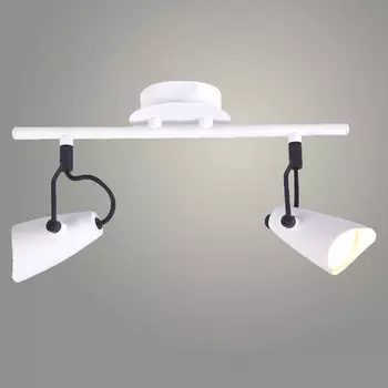 Спот L08007/2 WT+BK белый, черный 2x50W GU10