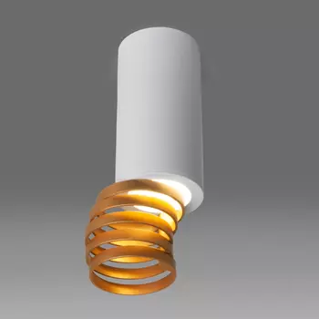 Спот накладной DLN102 GU10 белый/золото