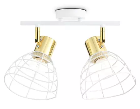 Спот настенно-потолочный TR8601 WH/GD белый/золото E27 2х40 Вт