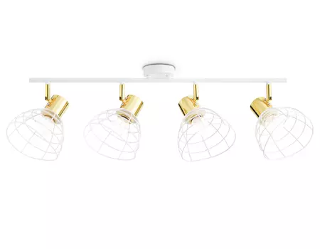 Спот настенно-потолочный TR8603 WH/GD белый/золото E27 4х40 Вт