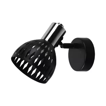 Спот настенный ЭкономСвет 51566/1wBK+CR BK, хром/черный