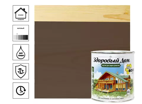 Средство деревозащитное Лакра Здоровый дом 0,8 л палисандр