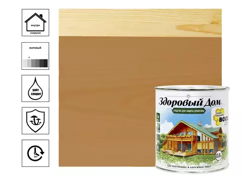 Средство деревозащитное Лакра Здоровый дом 0,8 л тик