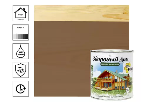 Средство деревозащитное Лакра Здоровый дом 0,8 л орех