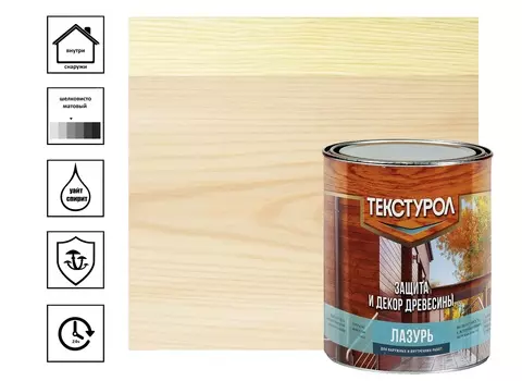 Средство деревозащитное Текстурол Лакра Лазурь бесцветный 1л