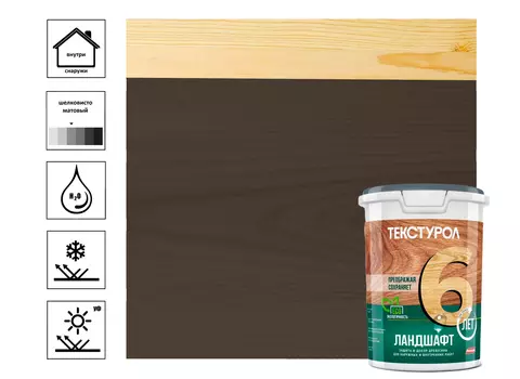 Средство деревозащитное Текстурол Ландшафт, 0,9 л орех