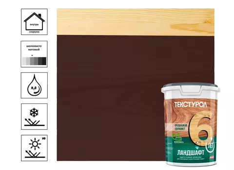 Средство деревозащитное Текстурол Ландшафт, 0,9 л махагон