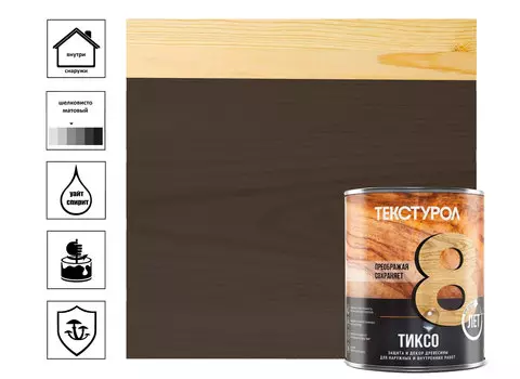 Средство деревозащитное Текстурол Тиксо 1 л, орех