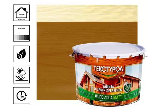 Средство деревозащитное Текстурол Wood Aqua Matt, тик 2,5 л