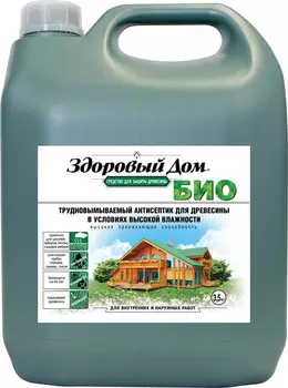 Средство деревозащитное Здоровый Дом БИО 3,5 кг, желто-зеленый