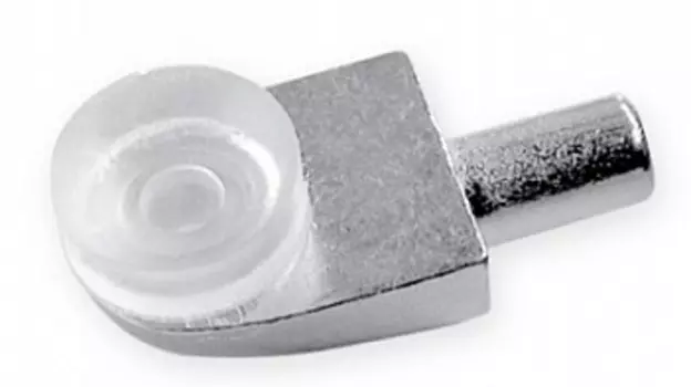 Стеклодержатель d5 мм с присоской прямой никель, 4 шт