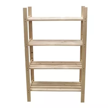 Стеллаж "ЭКО" под покраску, 4 полки 69 х114,2 х28,4 см