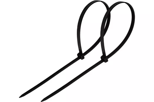 Стяжка нейлоновая 300 x 4,8 мм, черная (упак. 100 шт) PROconnect
