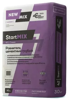 Стяжка пола New Mix StartMix М-300 ровнитель грубый 30кг