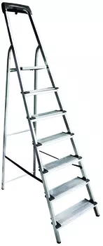 Стремянка алюминиевая с лотком-органайзером, ступень 130 мм, 1х7