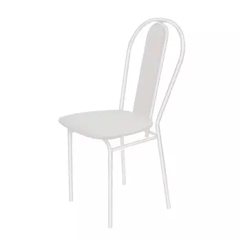 Стул "Ника3-1", молочный/ матовый белый