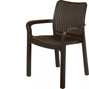 Стул пластиковый Rattan 506х580х833мм, горький шоколад