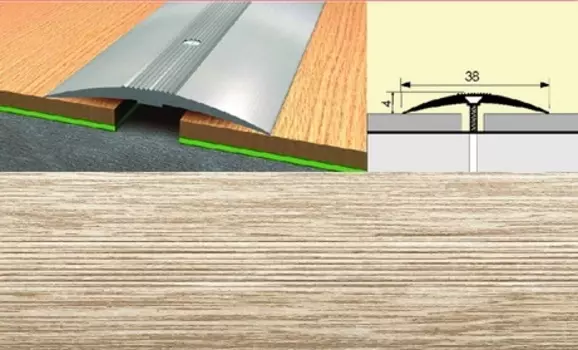 Стык 38 мм. 0,9 дуб беленый