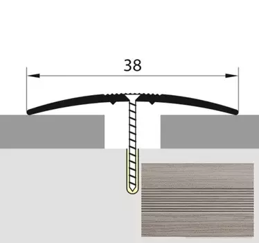 Стык 38 мм. 0,9 дуб леванте