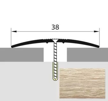 Стык 38 мм. 1,35 дуб беленый