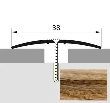 Стык 38 мм. 1,35 дуб камелия