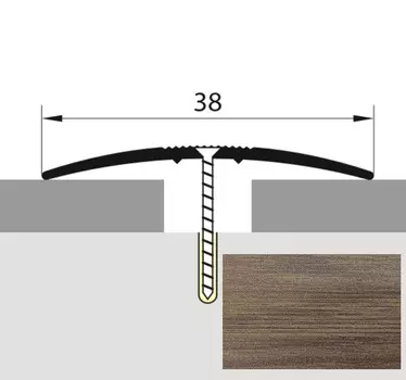 Стык 38 мм. 1,35 дуб сантана