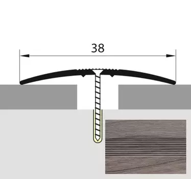 Стык 38 мм. 1,35 дуб сицилия